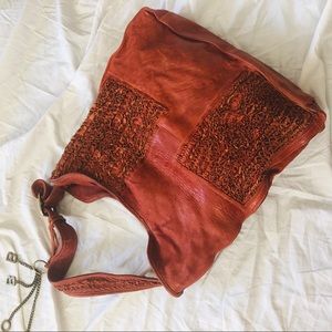 Barbarossa Italian Leather Hobo Large Shoulder Bag